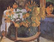 Paul Gauguin Sunflowers on a chair china oil painting artist